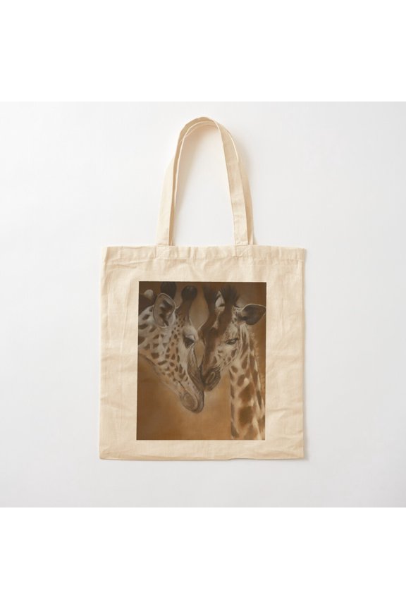 Giraffes Style 02 Canvas Tote Bags, Reusable Shopping Bag