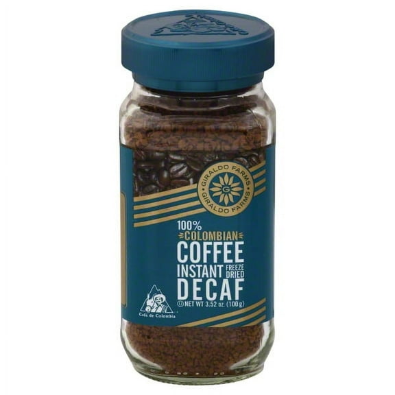 Giraldo Farms Decaf Colombian Instant Freeze Dried Coffee, 3.5 Oz.