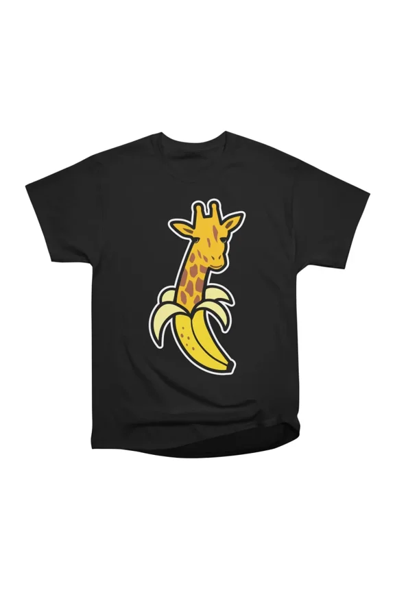 Girana giraffe banana T-Shirt Tee Gift For Him Merch For Her Apparel For Friend