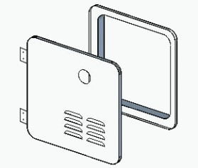Girard 2022107535 Door Kit for GSWH-2 New Installations and Suburban 6-Gallon Water Heater - 16", Polar White