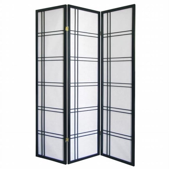 Girard 3-Panel Room Divider - Black