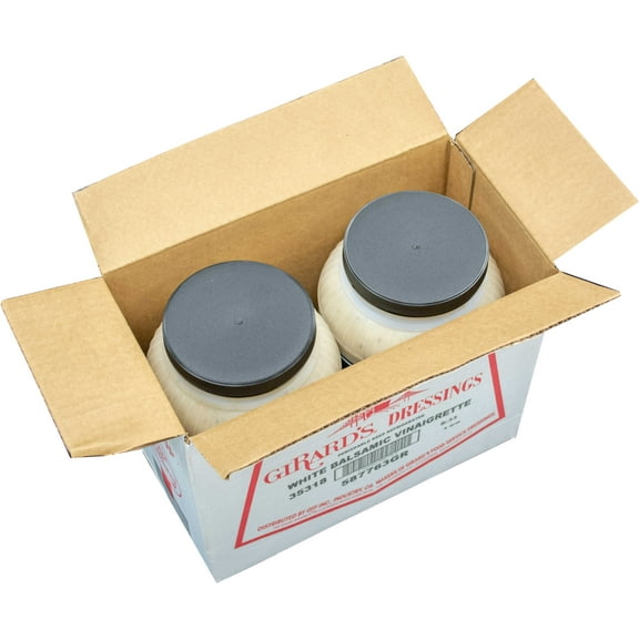 Girards Dressing Au Naturel White Balsamic Vinaigrette Dressing, 1 Gallon -- 2 per case.