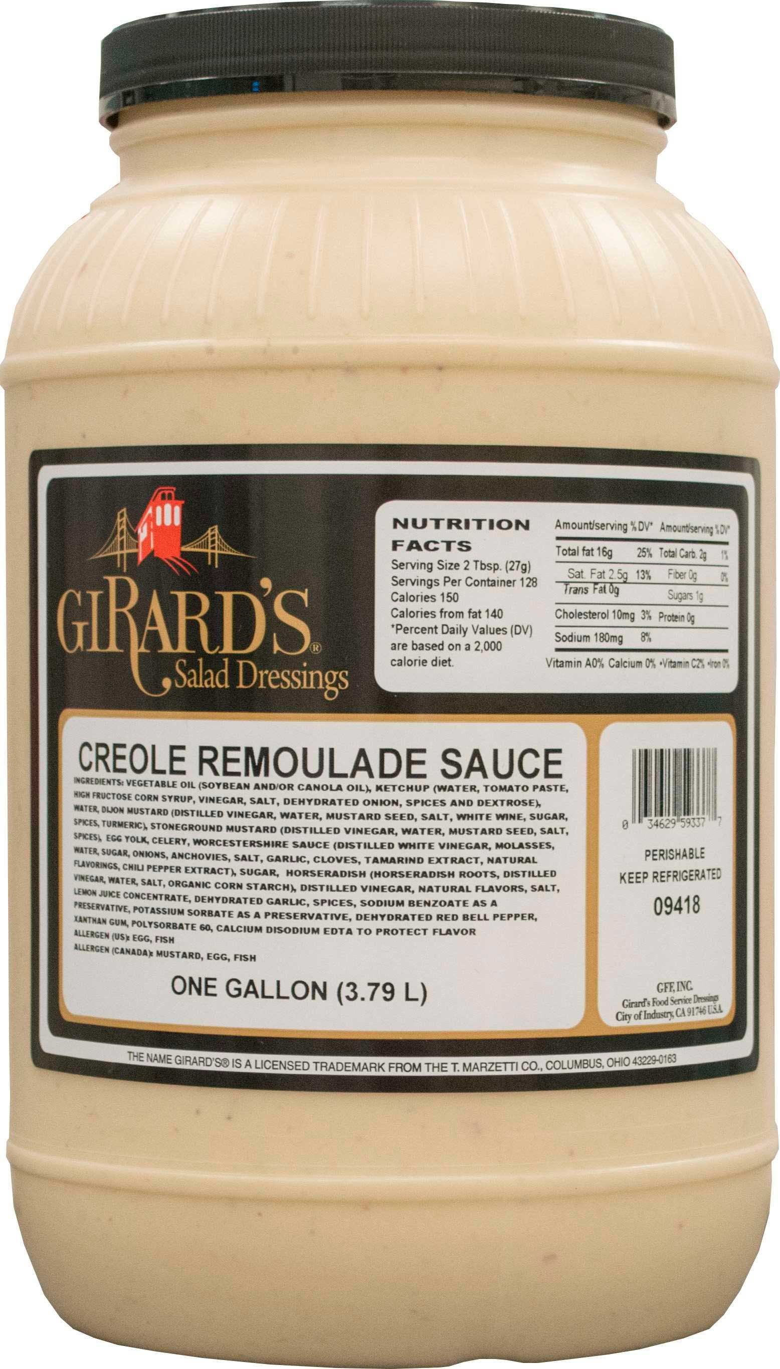 Girards Dressing Creole Remoulade Sauce, 1 Gallon 2 per case