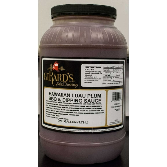 Girards Dressing Hawaiian Luau Plum Barbecue Sauce, 1 Gallon -- 2 per case.
