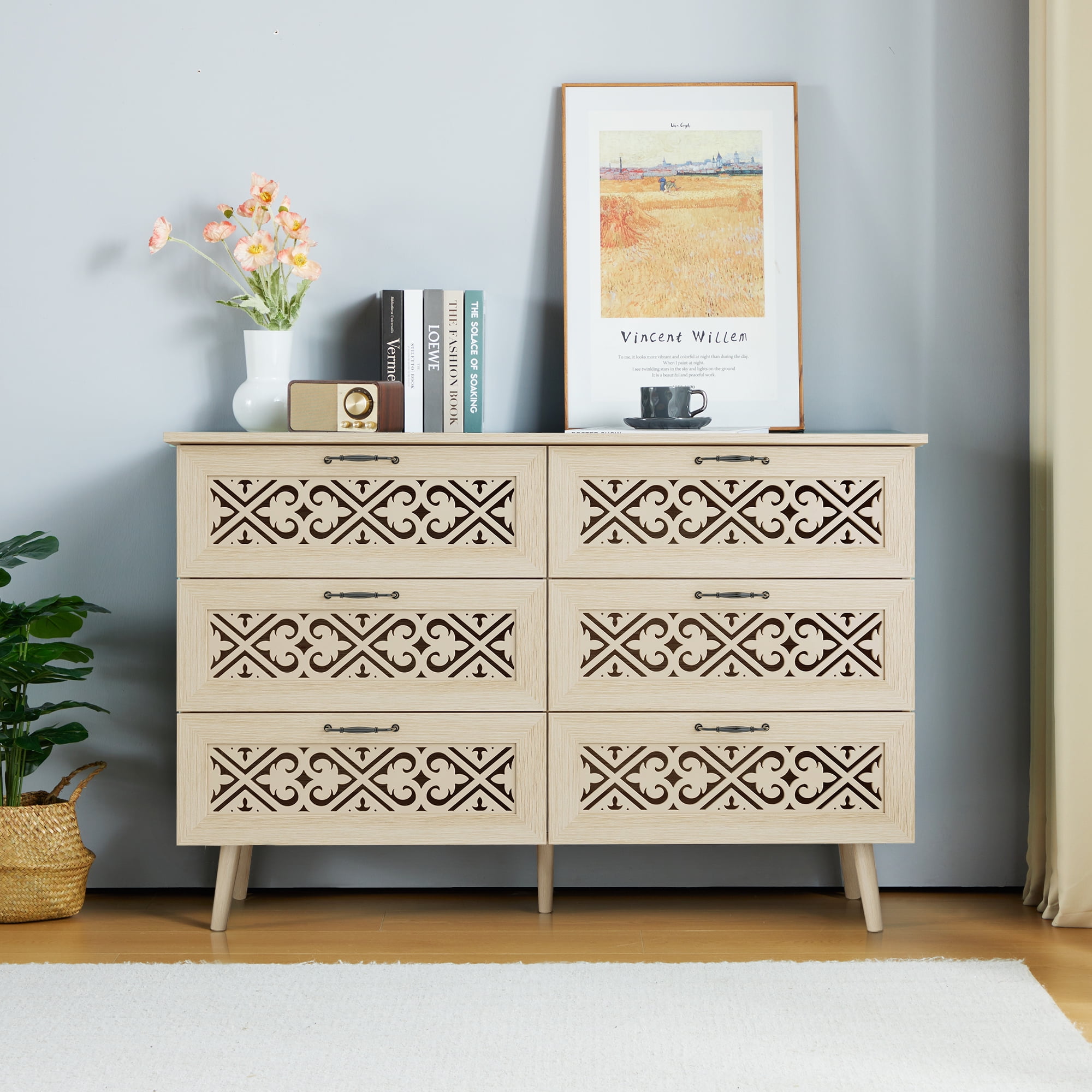 Giratree 6 Drawer Dressers, Storage Drawers with 6 Drawers, Hollow