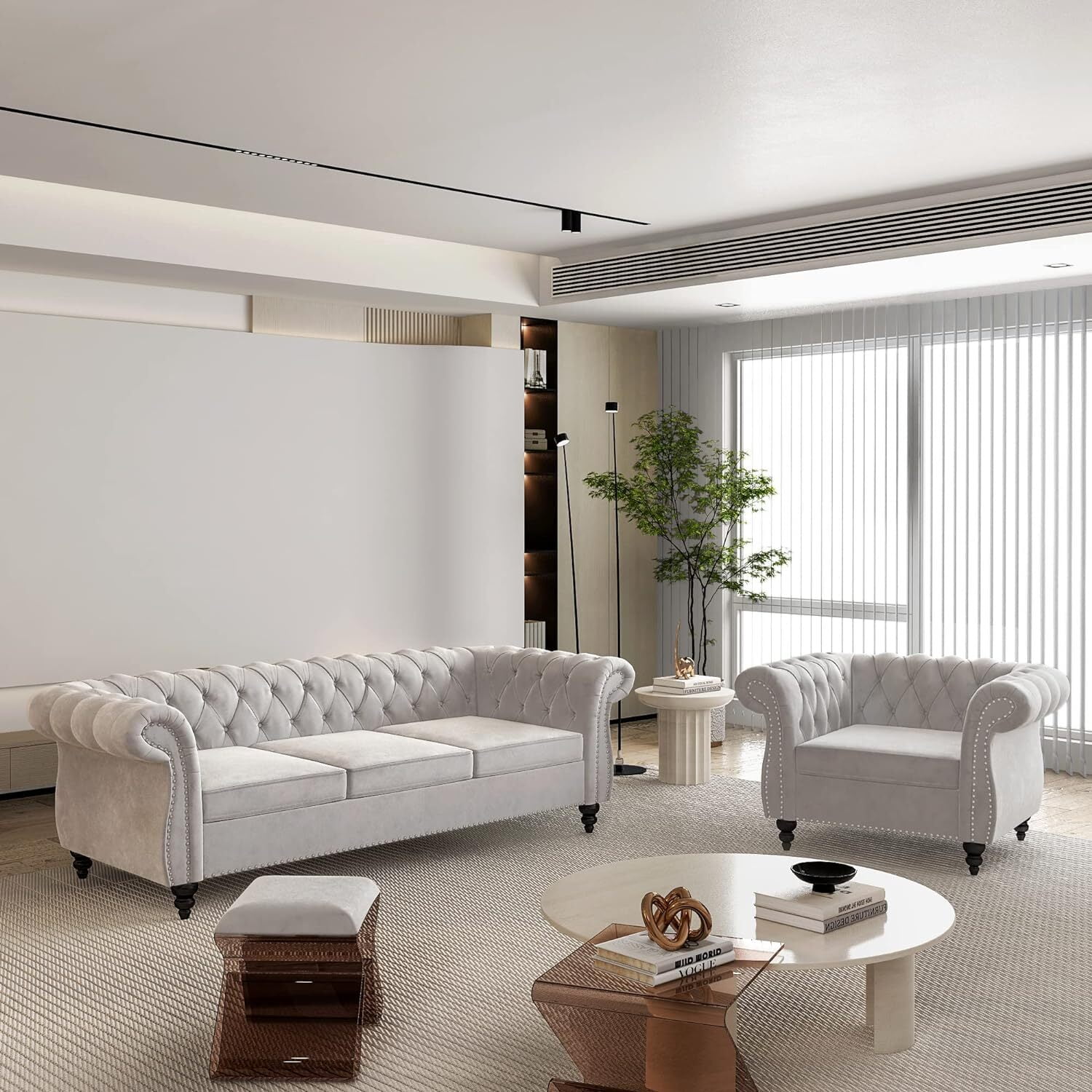 Giratree Living Room Furniture Sets, 2 Piece Sofa Sets for Living Room