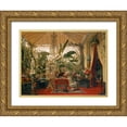 thumbnail image 1 of Giraud, Charles 24x19 Gold Ornate Wood Framed with Double Matting Museum Art Print Titled - Veranda de la Princesse Mathilde, 1 of 4