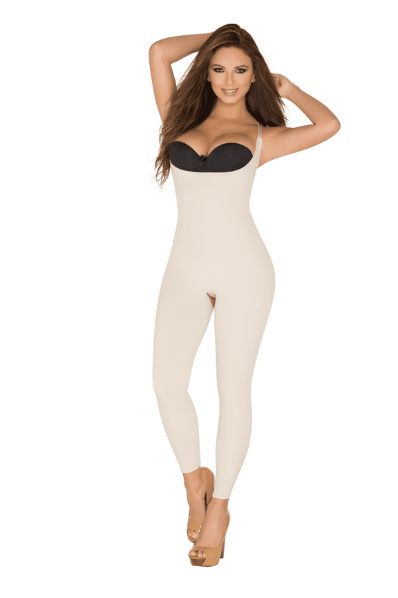 Girdle Faja Premium Fresh & Light Bodysuits For Women Capri Full Shaper Open-Bust. Fajas Colombianas