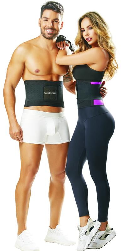 Girdle Midsection Trainer Flatten Love Handles Back Support Slimming Stomach Wrap Sweat Belt Triple Adjustment Velcro Bands