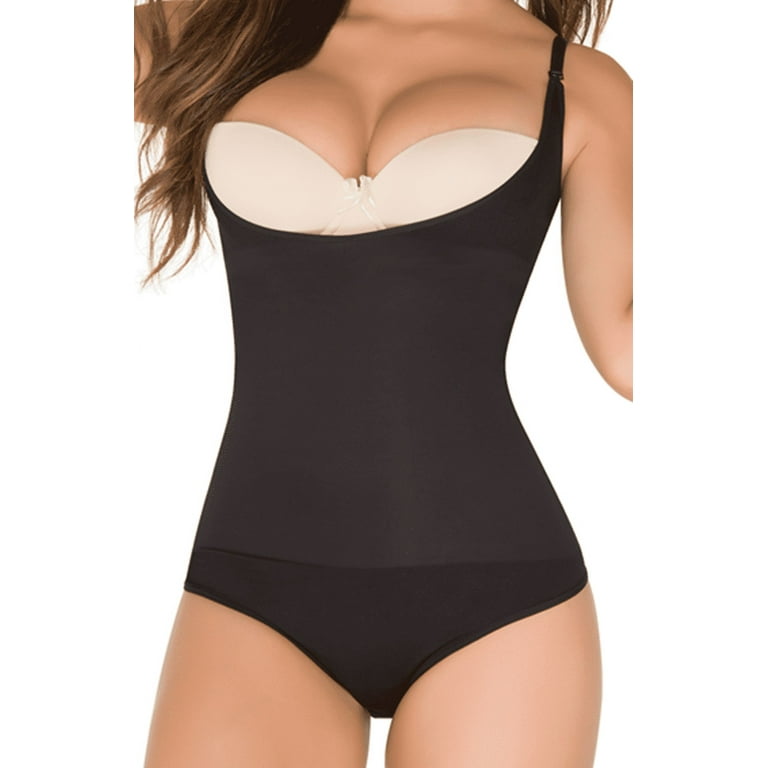 Shapewear For Women Seamless Gusset Opening With Hooks Open Bust Adjustable  Straps Compress Whole Torso Semi-Body Girdle 