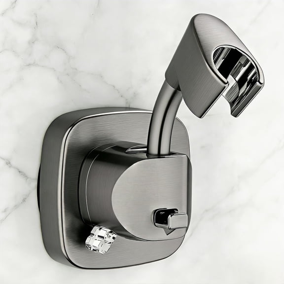 Girfse 360° Swivel Shower Head Holder with Strong Suction Cup, Adjustable No Drill | Tool-free install in seconds, bathroom wall mount handheld shower bracket, removable, waterproof