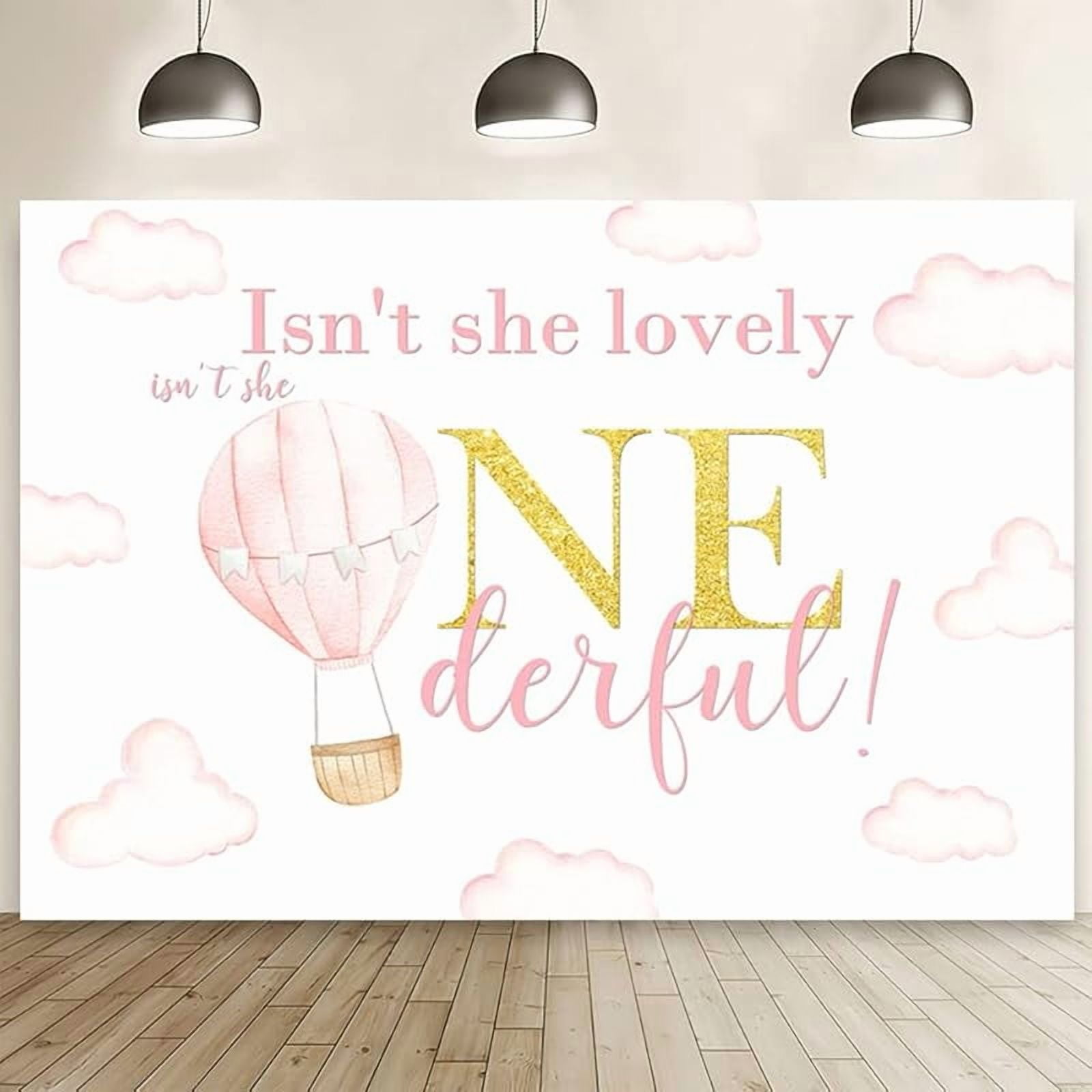 1pc 1st Birthday Backdrop Girls Wild Floral Leaves - Georgia