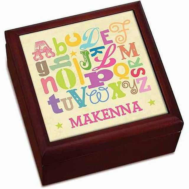 Girl Alphabet Personalized Keepsake Box