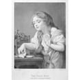 thumbnail image 1 of Girl And Bird. N'The Dead Bird.' Steel Engraving American 19Th Century After A Painting C1760 By Jean Baptiste, 1 of 3