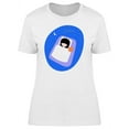 thumbnail image 1 of Girl And Cat Sleeping On Futon T-Shirt Women -Image by Shutterstock, Female XX-Large, 1 of 2