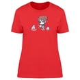 thumbnail image 1 of Girl And Piglet Pet Cartoon T-Shirt Women -Image by Shutterstock, Female Small, 1 of 2