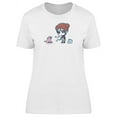 thumbnail image 1 of Girl And Piglet Pet Cartoon T-Shirt Women -Image by Shutterstock, Female XX-Large, 1 of 2