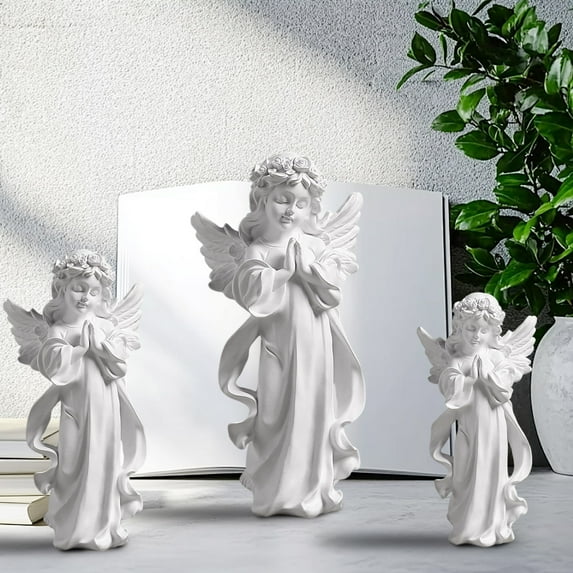 Girl Angel Sculpture Kadlawus Under $5 ! Resin Handcrafted Figurine for Home Decor, Elegant Living Room Bedroom Accent, Inspirational Gift for Special Occasions