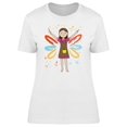 thumbnail image 1 of Girl Artist On Paint Splashes T-Shirt Women -Image by Shutterstock, Female x-Large, 1 of 2