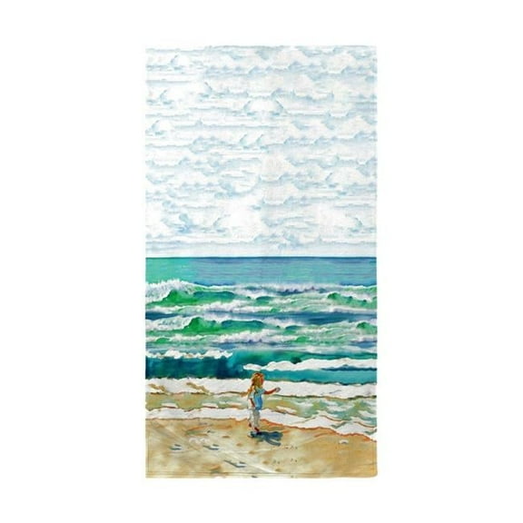 Girl At the Beach Beach Towel