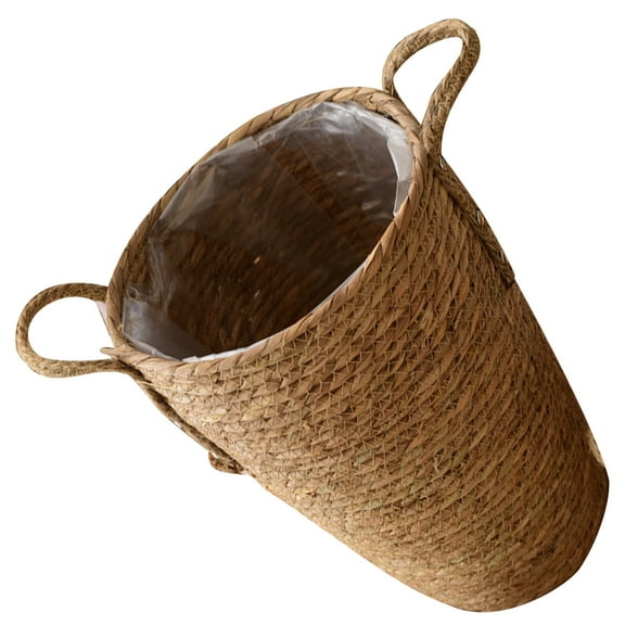 KAKOWELY Khaki Woven Design Basket For Homeowners 1Pcs 11.4X7.5X7.5in