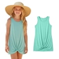thumbnail image 1 of Girl Bathing Suit Cover Up Summer Sleeveless Twist Front Girls Swim Dresses 9-10 Years Bathing Suit Girl, 1 of 7