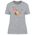 thumbnail image 1 of Girl Bicycle Love T-Shirt Women -Image by Shutterstock, Female Large, 1 of 2