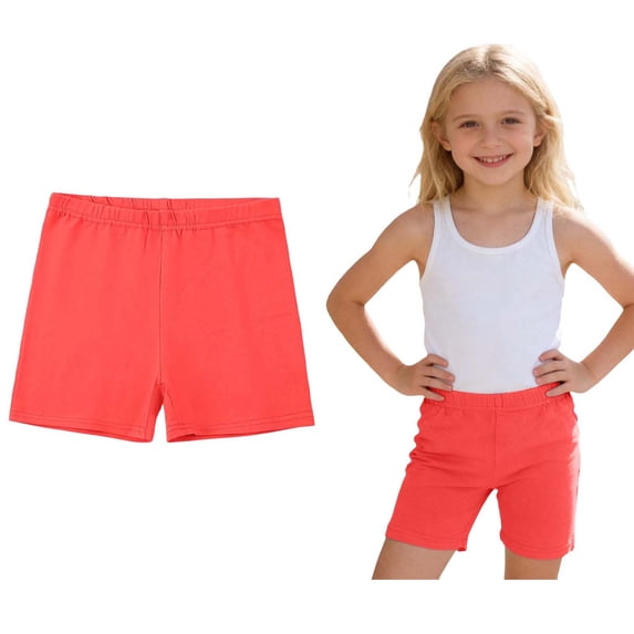 Girl Bike Shorts Elastic Waist Cartwheel Shorts Under Dresses 2.5-3 Years Girls Shorts Leggings