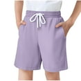 thumbnail image 1 of Girl Bike Shorts with Pockets on Clearance Girls Summer Casual Shorts Kids Summer Elastic Waist Comfy Yoga Dance Athletic Shorts for Boys New Purple 15 Years, 1 of 8