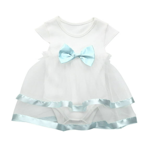 Girl Birthday Party Tutu Romper Jumpsuit Dress with Bow Detail for