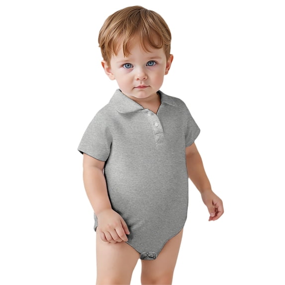 Girl Bodysuits Baby Bodysuit Casual Summer Outfit Basic Solid Color Short Sleeve Romper Beach School Party Toddler Clothes 3 24 Months Dark Gray 24M