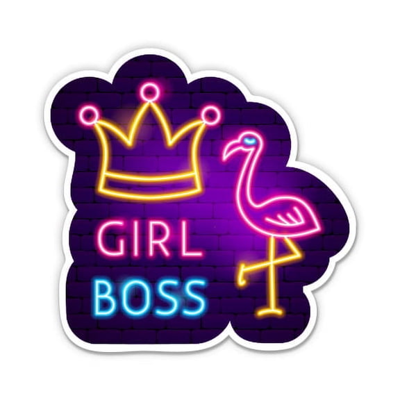 Girl Boss - 3" Vinyl Sticker - For Car Laptop I-Pad Phone Helmet Hard Hat - Waterproof Decal