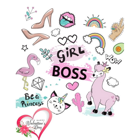 Girl Boss: valentines day books for kids - Activity book for kids that contains easy to advanced level fun Sudoku book for kids and young adults - valentines books for kids princess under 7 years old