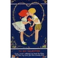 thumbnail image 1 of Girl & Boy Kissing Poster Print By Mary Evans Peter & Dawn Cope Collection (18 X 24), 1 of 3