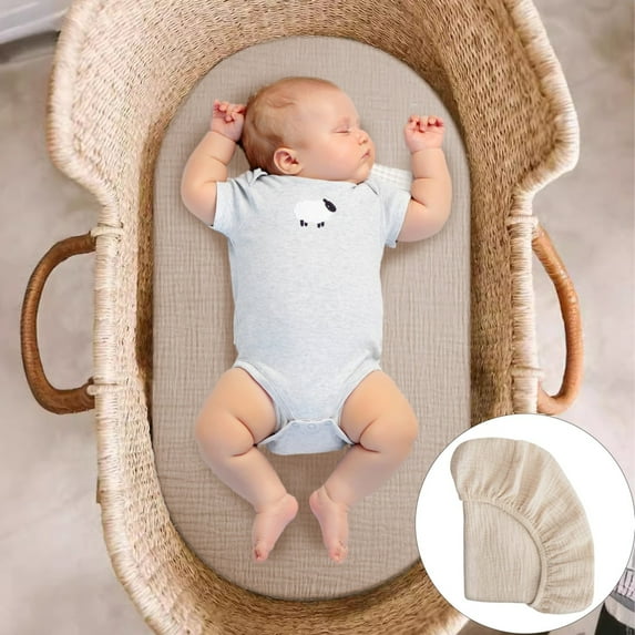 Girl Boy Use Plain Weave Sheets Cotton Sheets Standard And Toddler Matt Compatible 52" X 28" 2 Pack Soft Breathable Mattress Sheets Beige And Bo