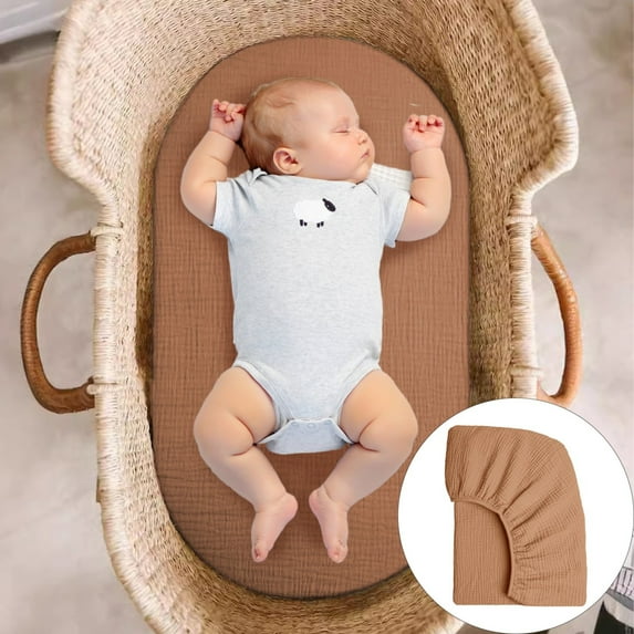 Girl Boy Use Plain Weave Sheets Cotton Sheets Standard And Toddler Matt Compatible 52" X 28" 2 Pack Soft Breathable Mattress Sheets Beige And Bo