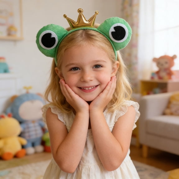 Girl Boys Cartoon Animals Ear Headband (Light Green3 One Size)