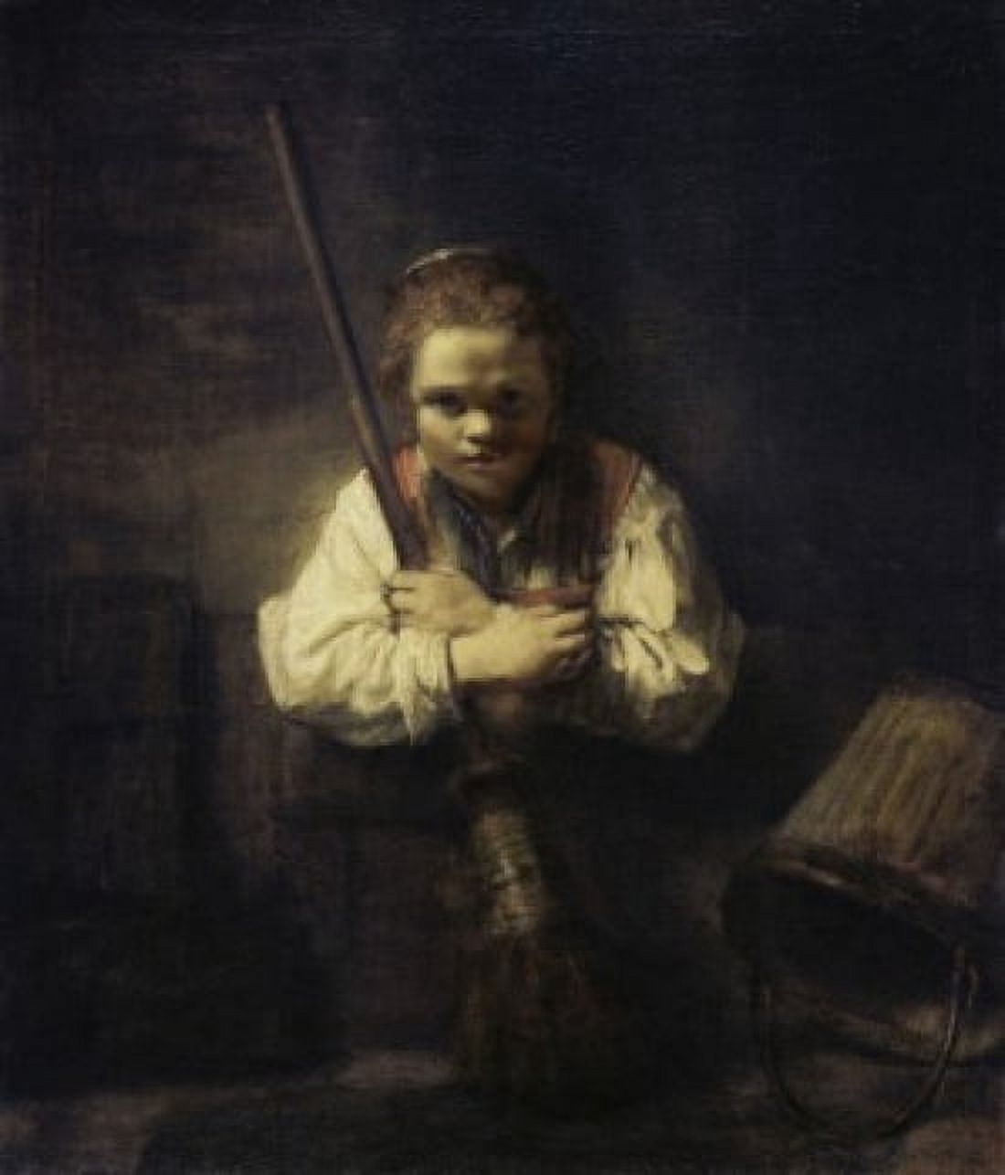 A Girl With a Broom 1651 Carel Fabritius (Rembrandts Workshop) (ca1622-1654 Dutch) Oil on canvas National Gallery of Art Washington DC USA Canvas Art - Carel Fabritius (24 x 36)