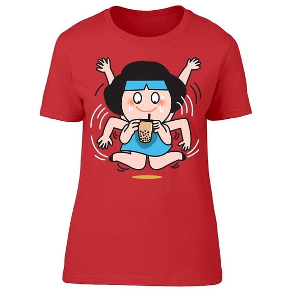 Girl Bubble Milk Tea T-Shirt Women -Image by Shutterstock, Female Small