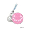 thumbnail image 1 of Girl Bubblegum Pink Deer Antlers Hershey´s Kiss Baby Shower Stickers, 216-Pack, 1 of 1