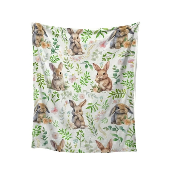 Girl Bunny Blanket Bunny Flannel Wool Blanket Living Room Bedroom Sofa Warm And Soft Suitable For Children And Adults