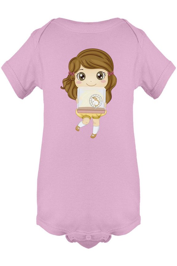 Girl Carrying Her Pet Hamster Bodysuit Infant -Image by Shutterstock, Newborn