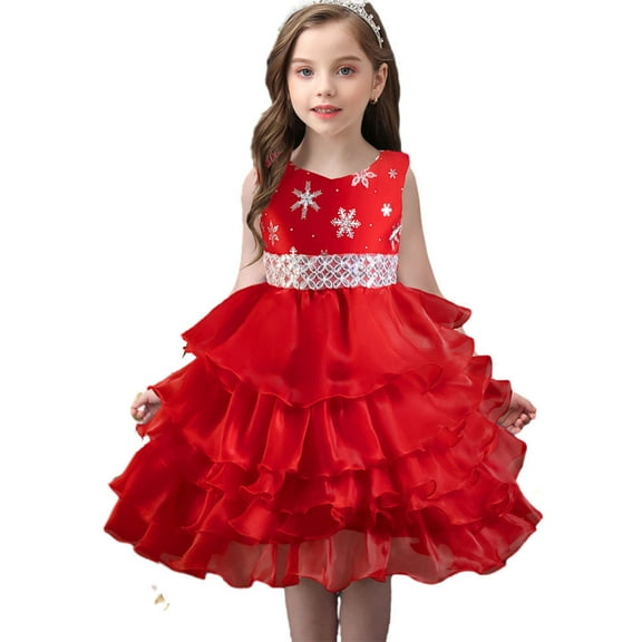 Girl Christmas Tutu Dress Tulle Birthday Party Wedding Formal Princess Ball Gown