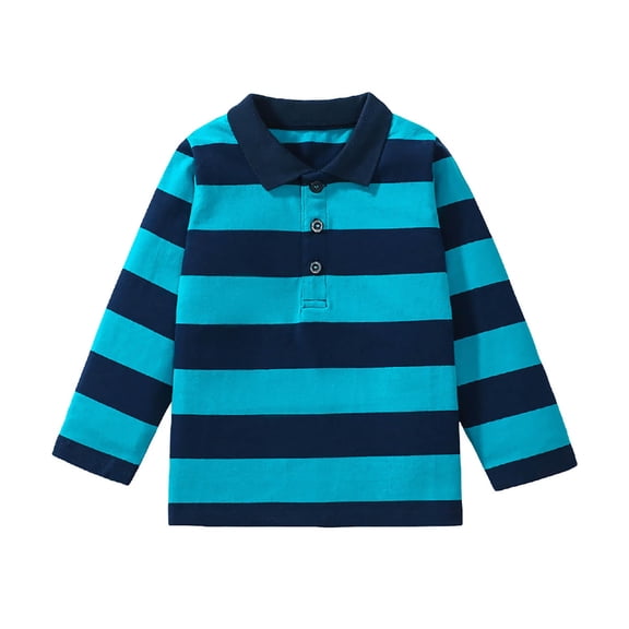 Girl Clothes 10/12 Kids Boys Girls Autumn Winter Striped Printed Long Sleeve Shirt Comfortable and Warm Tops Children's Clothing Z0G-Sky Blue, 4-5 Years
