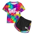 thumbnail image 1 of Girl Clothes 3T-4T Girls Outfit Sets- Fashion Short Sleeve Tie-Dye Kids Summer Clotehs Sweat Shirts and Shorts Pink Size 4-16, 1 of 6