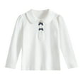 thumbnail image 1 of Girl Clothes 6/7 Kids Girls Long Sleeve T Shirt Shirt Top Solid Color Undershirt Children's Clothing Z0F-White, 3-4 Years, 1 of 8