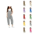 thumbnail image 1 of Girl Clothes Girl Pants Girls' Fashion Casual V Suspender Romper Solid Color Loose Casual Romper With Pocket Features:, 1 of 6