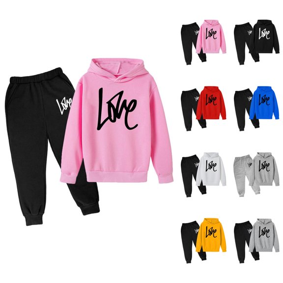 Girl Clothes Girls Clothing Set Children's Hoodie Pullover Sweatshirt Set Popular Printed Hoodie Set On Underwear 2023 Casual Letter Printed Long Sleeve Out Wear