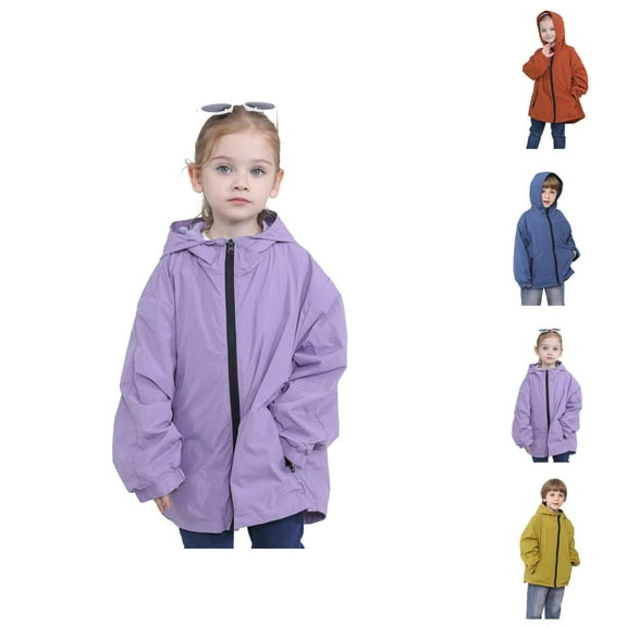 Girl Clothes Girls Coats Kids Lightweight Windproof Jacket For Girls And Boys Outdoor Loose Fit Hiking Travel Coat Breathable Comfortable Casual Wear