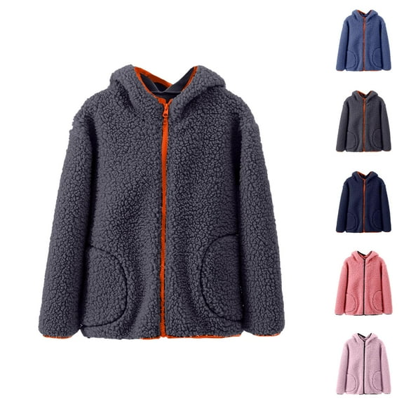 Girl Clothes Girls Jacket Girl's Jacket Kids Full Zip Soft Hoodie Sweatshirt